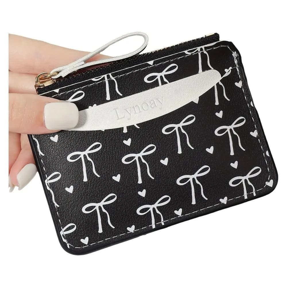New PVC Credit Card Holder Slim Small Card Case Lightweight Roomy Zipper Wallet for Women Girls