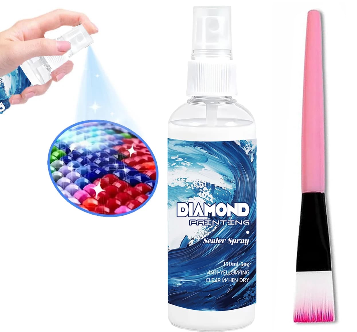 150ml Diamond Painting Sealant Spray Craft Art And Craft Adhesive Glue Quick Dry Clear Diamond Artwork Fixing Protective Spray