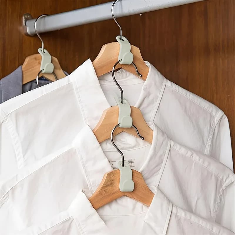 10 pieces hook hangers closet space storage building stackable storage space fitting connector coat hangers