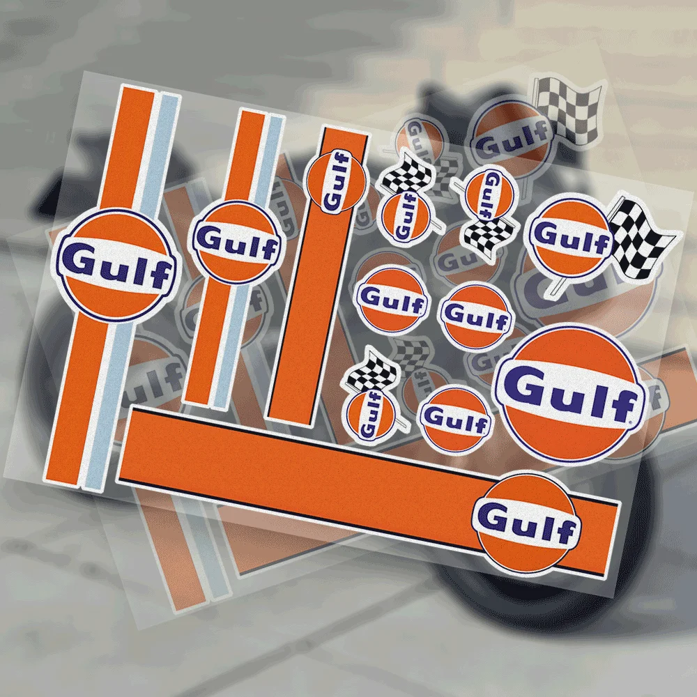 Wall decals for fuel tank and waterproof reflective helmet for motorcycles, vinyl decals, bicycle and car accessories for G-GulfS