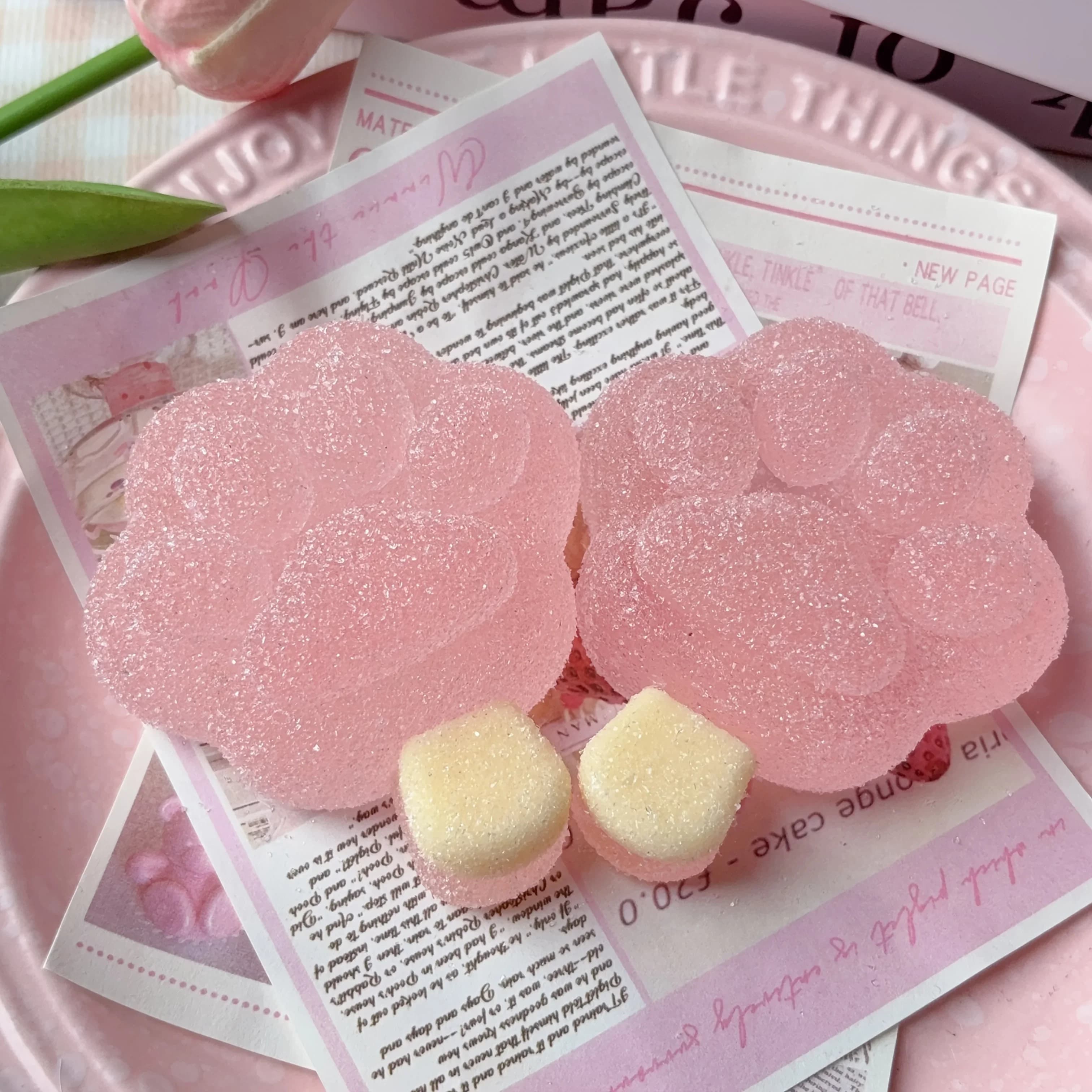 1 Pezzo Giocattolo Squishy a Forma di Zampa di Gatto Rosa a Tema Gelato, a Lenta Risalita, in TPR, Antistress