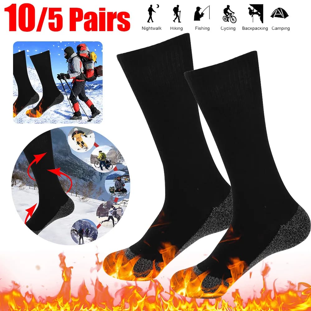 5/10 pairs of winter self-heating socks for men woman heated thermal socks non-slip socks outdoor ski socks warmers