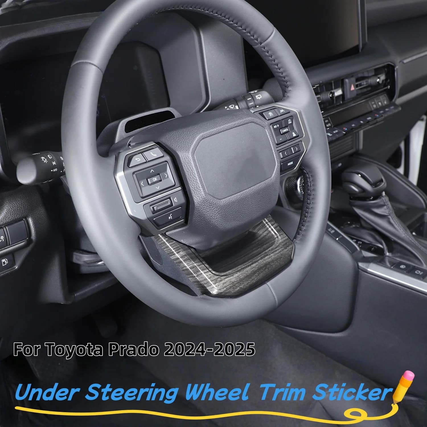 For Toyota Land Cruiser 250 Prado Lc250 2024-2025 Carbon fiber interior overlapping covers Update Interior Decoration Parts Zerbino
