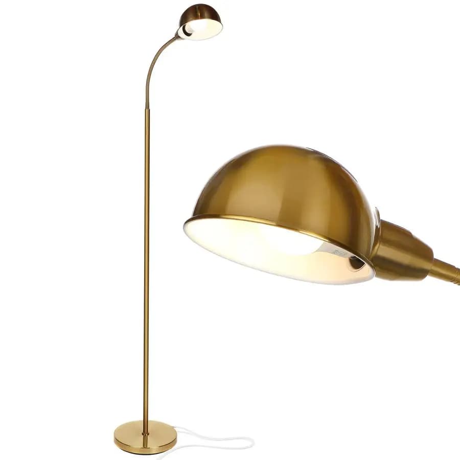 Lampada da terra a LED Regent, lampada da palo angolare autoportante con collo di cigno regolabile, lampada alta e luminosa per scrivania da ufficio, Livin