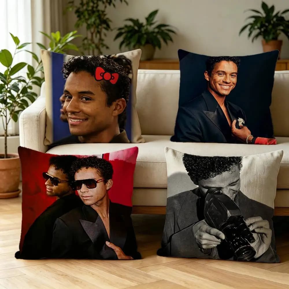Actor Jaafar J-Jackson Double-sided print Pillow Case for Sofa Living Room Home office Decor Protective Cover