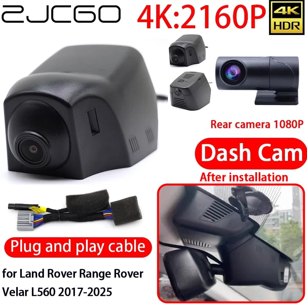 ZJCGO 4K DVR camera for car with Wifi, Sony Anterior and Rear lens, Monitor 24h for Land Rover Range Rover Velar L560 2017-2025