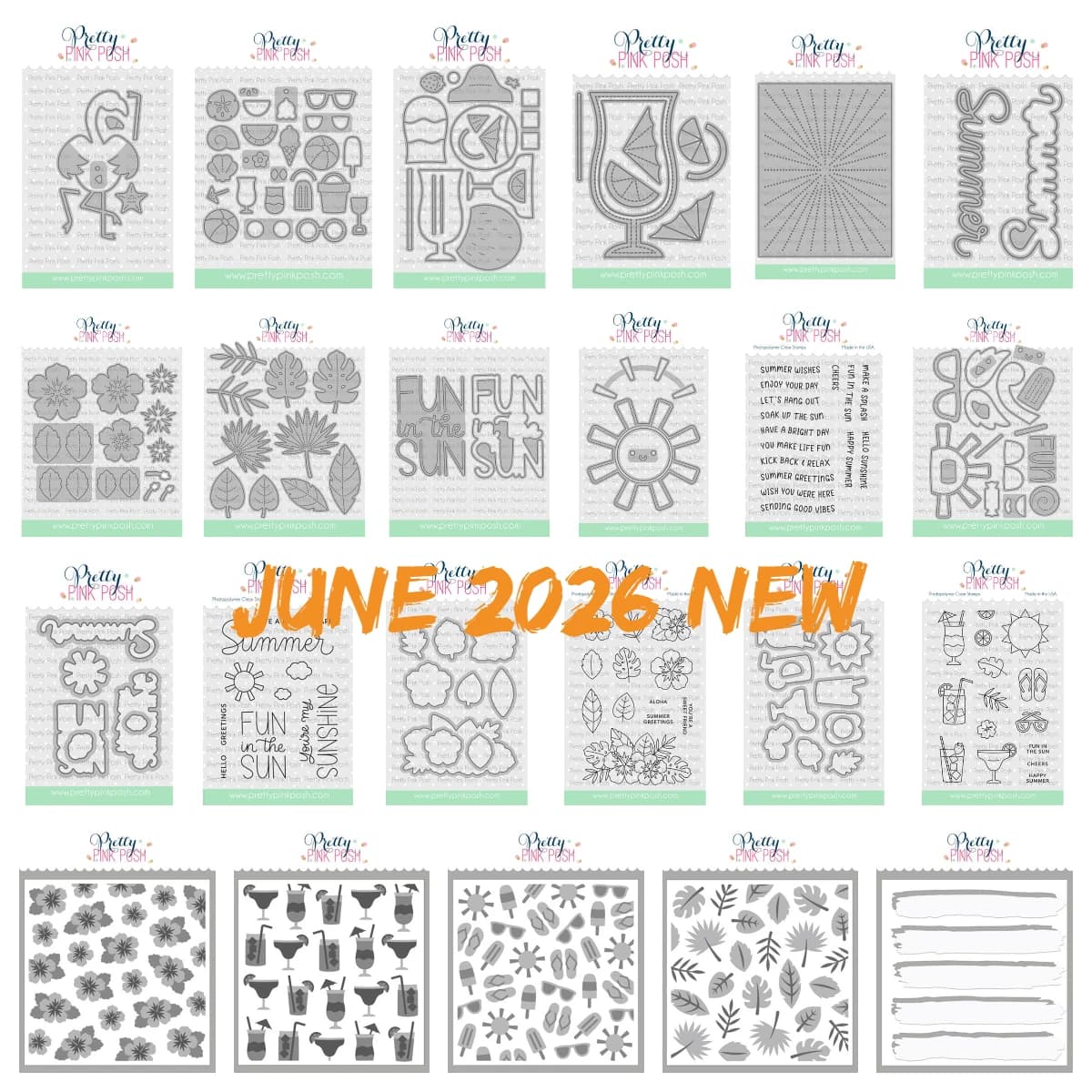 Happy Summer Banner Greetings Stamp Set Metal Cutting Dies Scrapbooking Decoration Embossing Cut Die Template DIY Album 2026 New