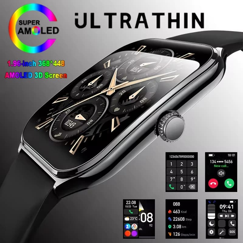 Nuovo Per OPPO Ultra Sottile Astuto Della Vigilanza Degli Uomini AMOLED HD Schermo Always Show Time Frequenza Cardiaca Chiamata Bluetooth Sport Smartwatch Impermeabile