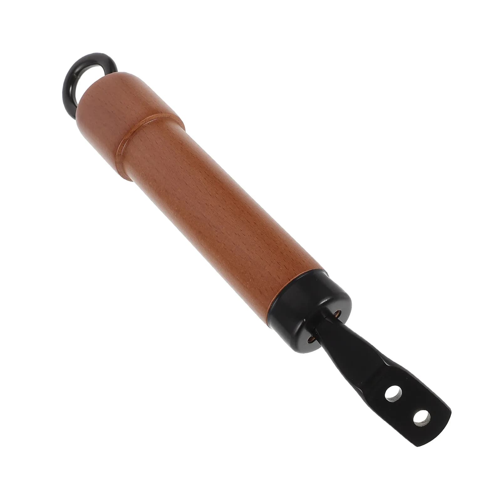 Manico per pentola in legno di faggio a due fori, universale, di ricambio, con design anti-scottatura, parte in legno massello per padelle e wok
