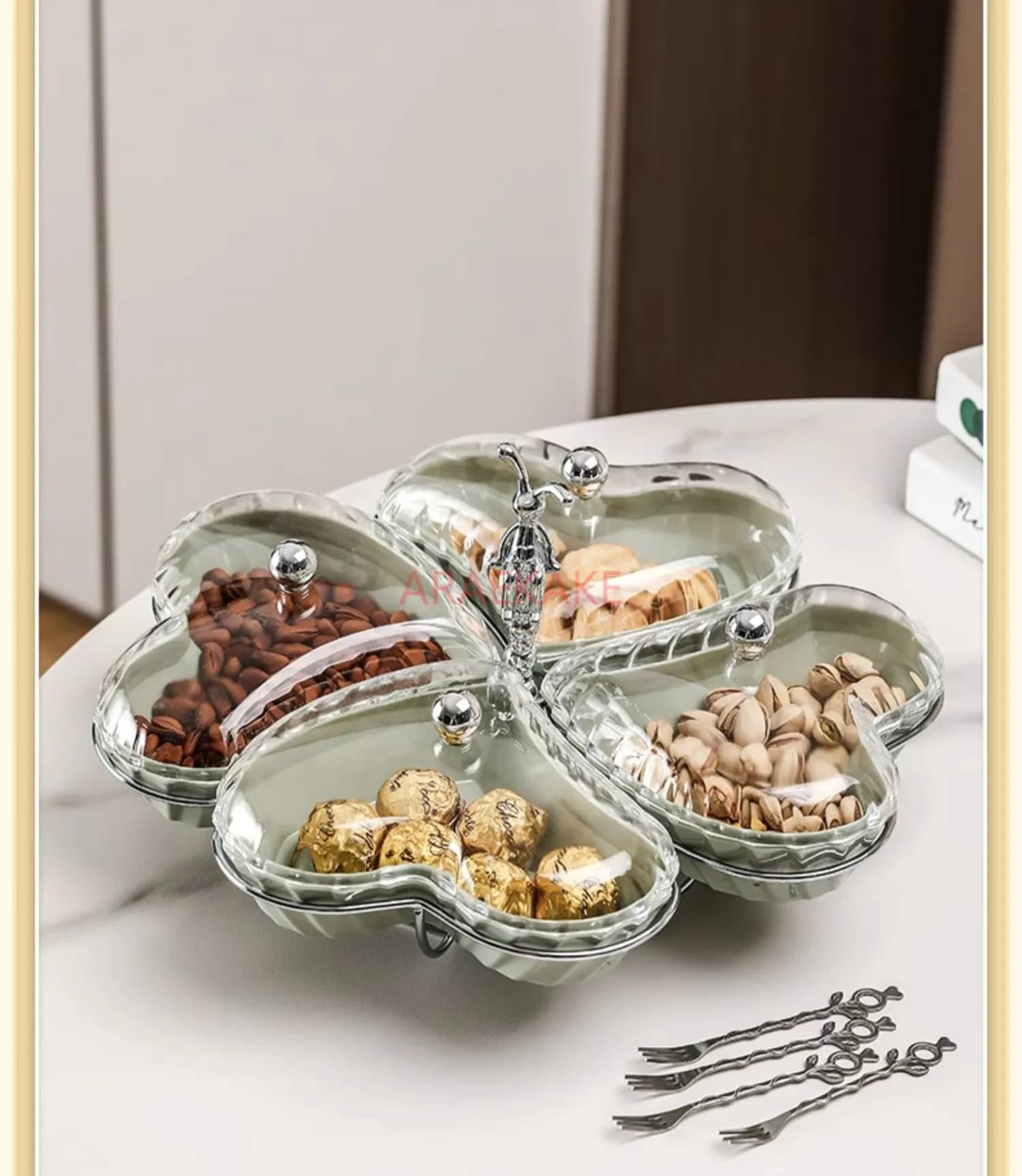 Piatto per Frutta da Soggiorno, Lussuoso Porta Caramelle e Frutta Secca, Nuovo Piatto per Snack