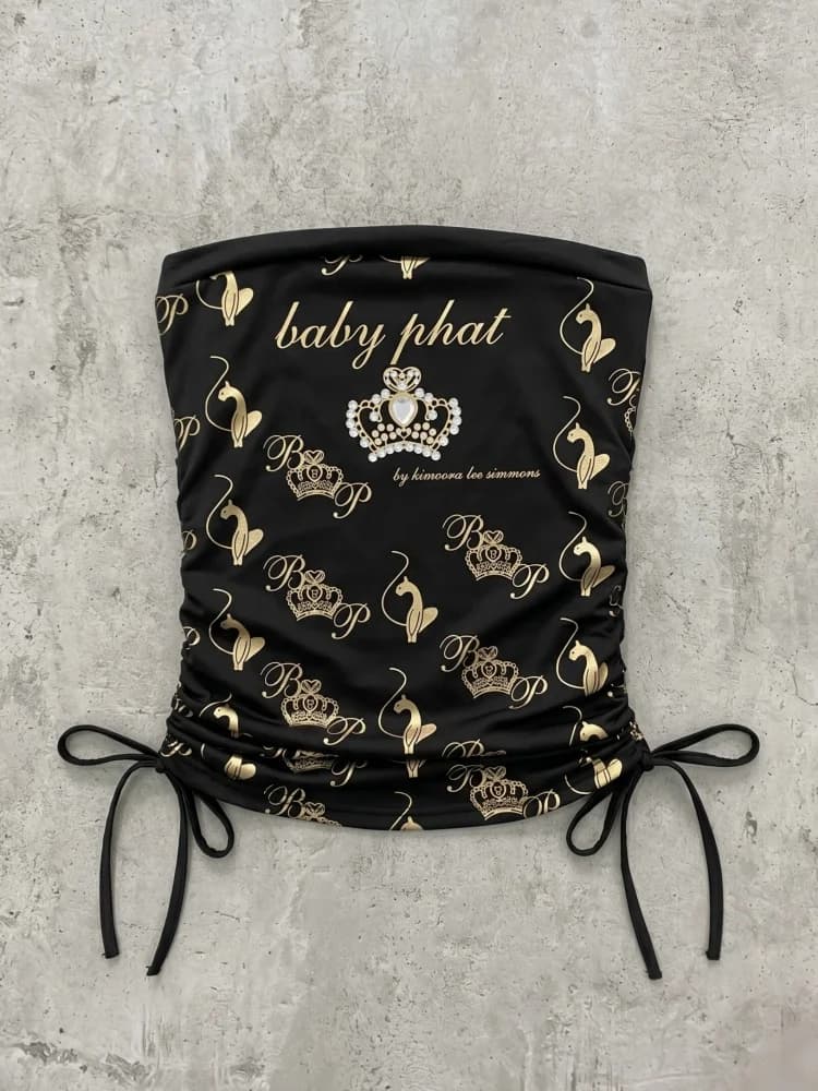 Felpa con Cappuccio Nera Stile Grunge per Donna, Stampa Gatto Nero con Corona, Top Aderente Sexy