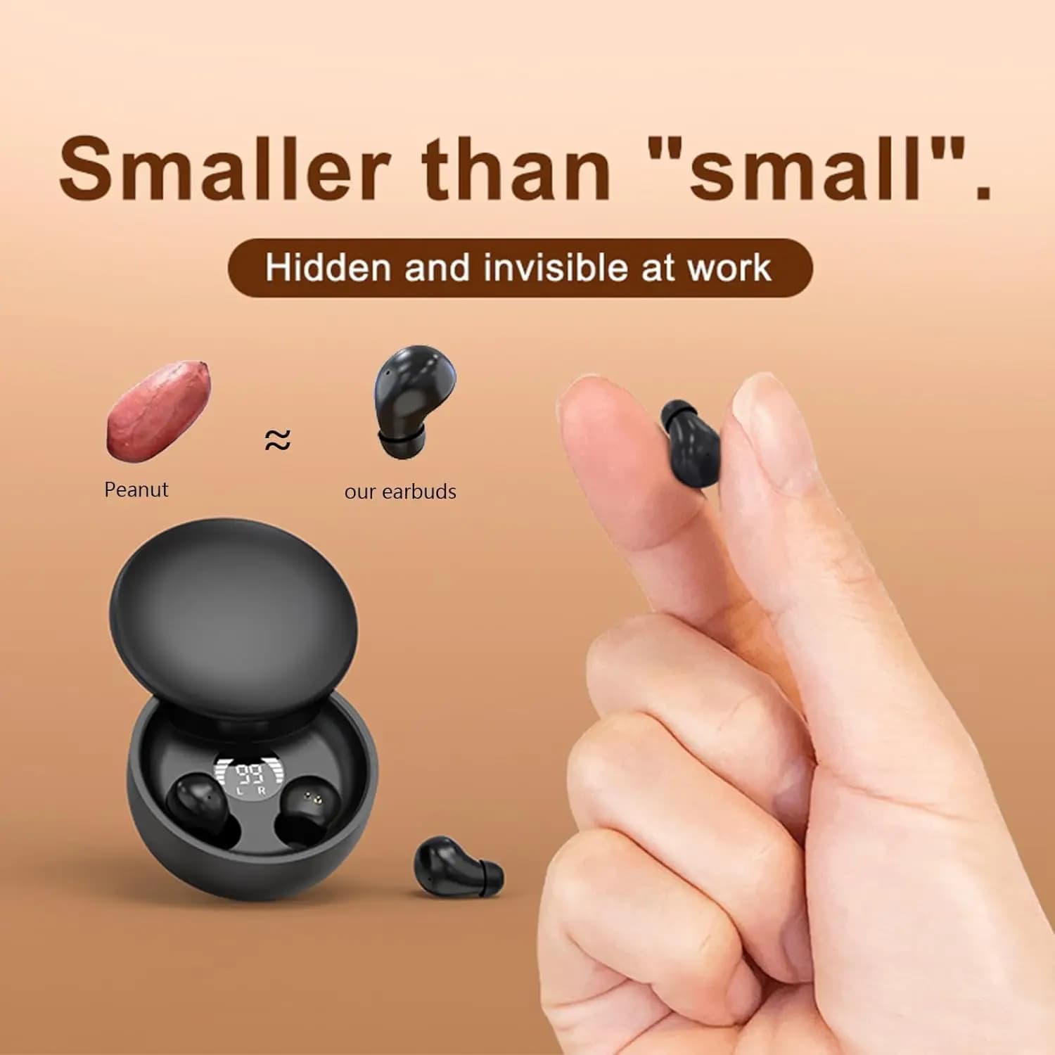 Cuffie per dormire Bluetooth senza fili auricolari con cancellazione del rumore cuffie nascoste Mini auricolari invisibili con microfono Sport impermeabile