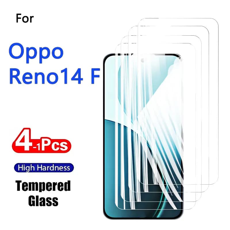 1-4 Pezzi Pellicola Protettiva per Oppo Reno14 F Reno14F Reno 14 F in Vetro Temperato ad Alto Contenuto di Alluminio Anti-Graffio Compatibile con Cover Anti-Impronta