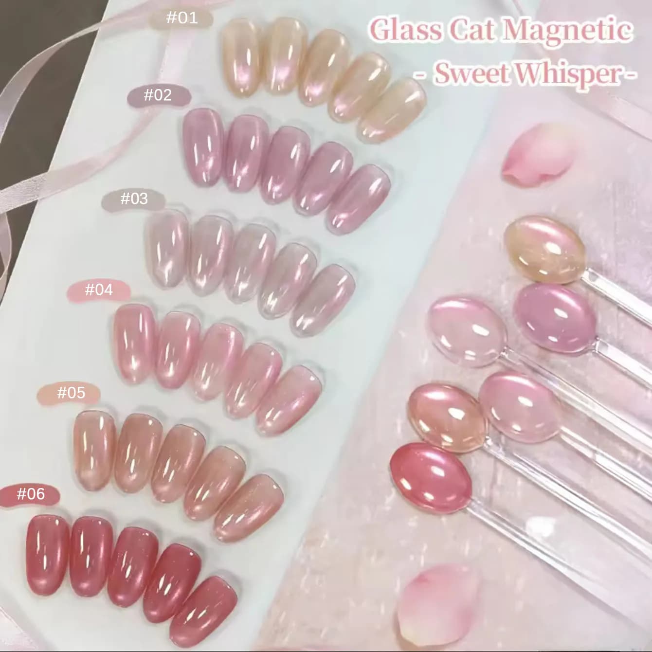 MIANEL 10ML Primavera 2026 Miss Rich Smalto Gel Effetto Occhio di Gatto Rosa con Polvere Magnetica Base Rosa Nude Trasparente per Nail Art Professionale