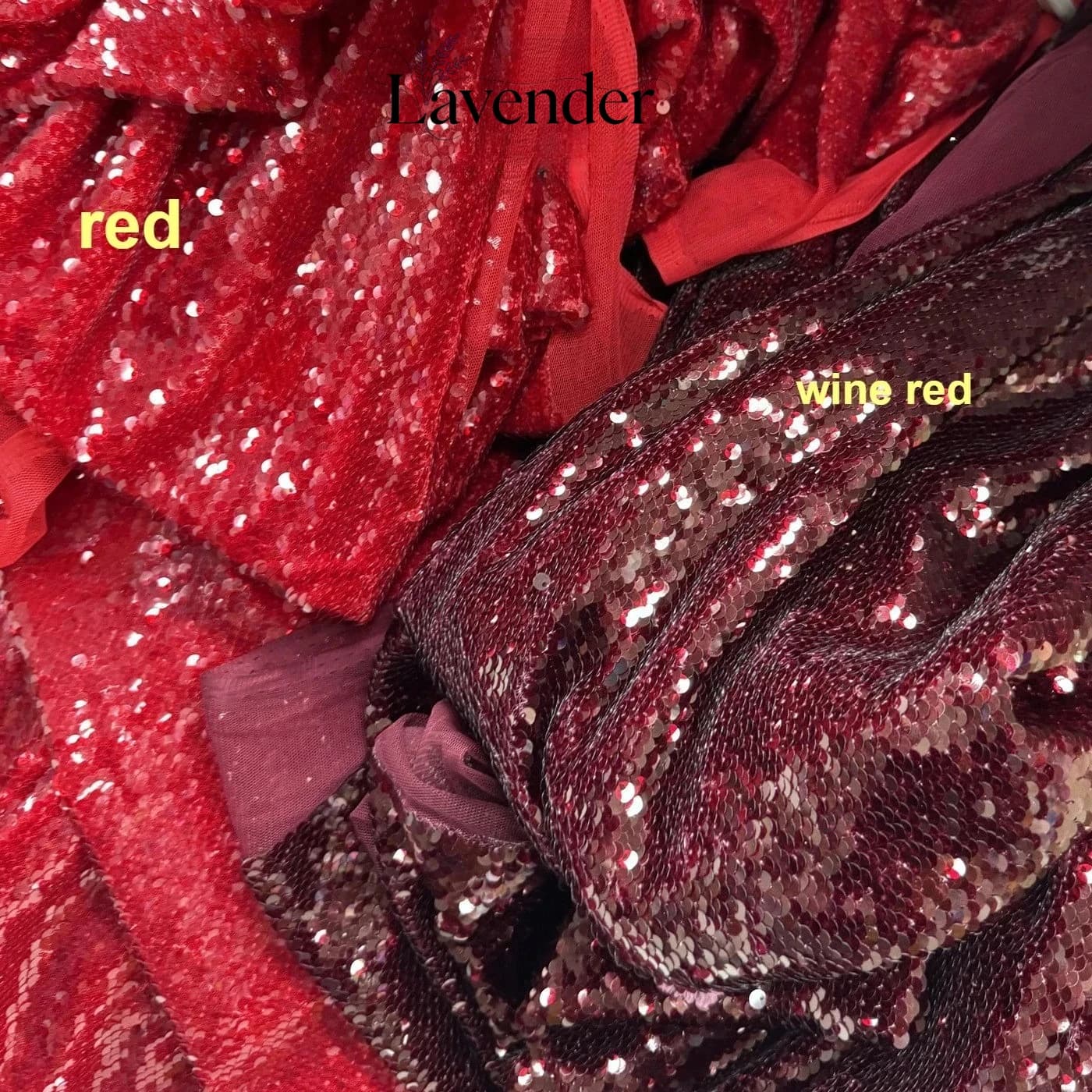 Tessuto in Rete Ricamato con Paillettes Bordeaux da 5mm, Materiale Lussuoso e Scintillante per Cucire Abiti da Sera di Alta Gamma e Costumi da Palcoscenico