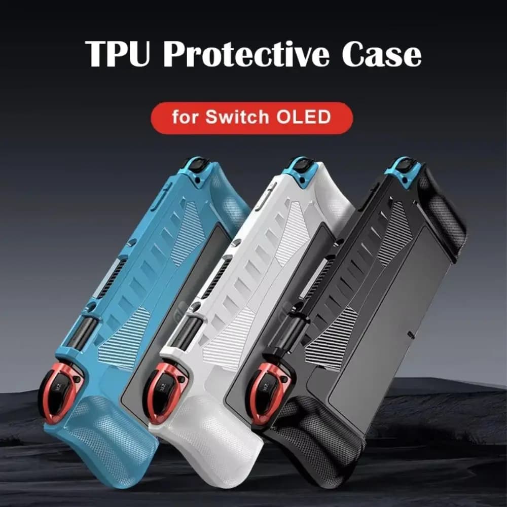 Custodia protettiva agganciabile Custodia antiurto antigraffio per console portatile Accessori ergonomici morbidi per giochi per Nintendo Switch OLED