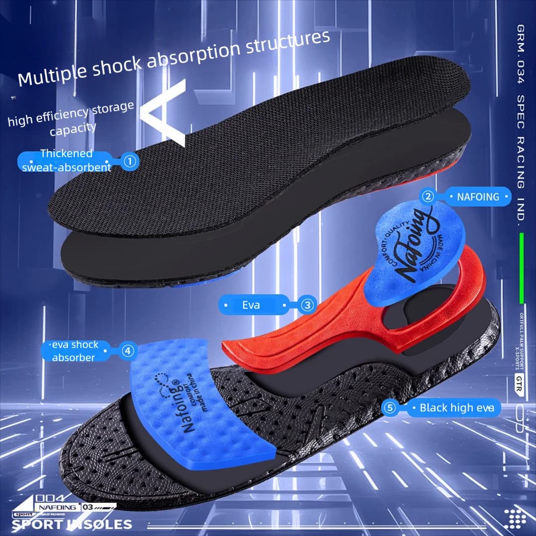 1 paio 2025 nuove solette sportive per assorbimento degli urti antiscivolo comode inserti di supporto per arco per scarpe da corsa, scarpe da basket