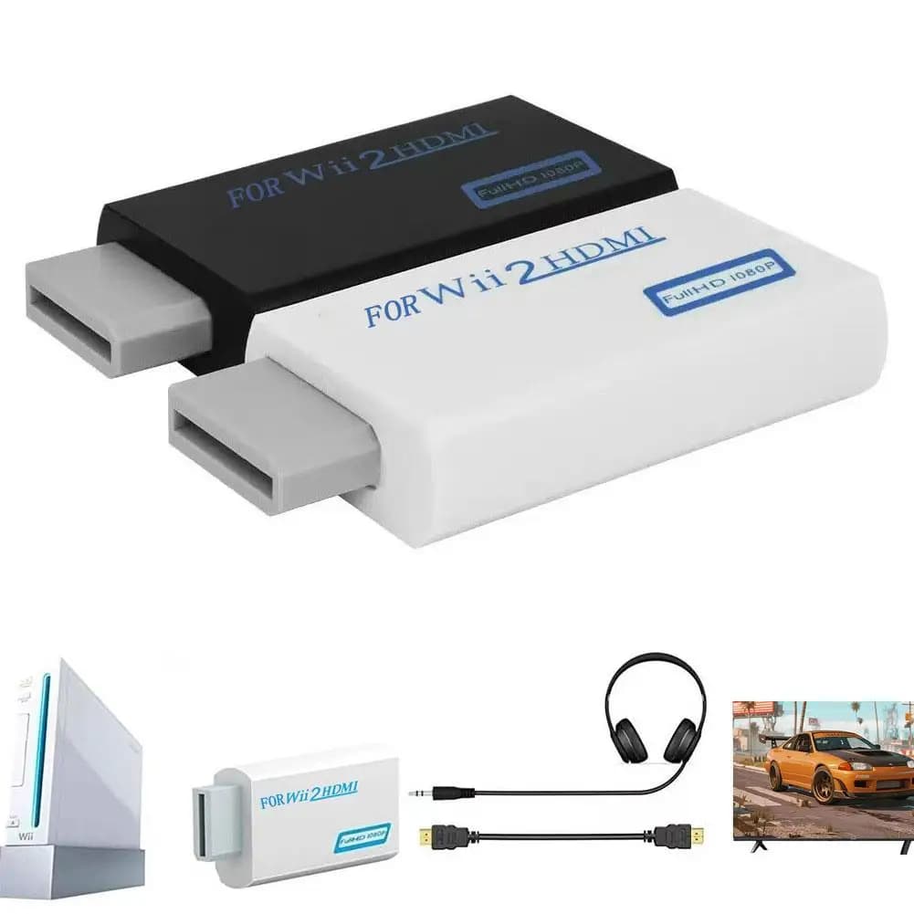 For WII to HDMI Converter - HD Game Console Adapter WII2 HDMI High-Definition Video Audio Transmission Converter