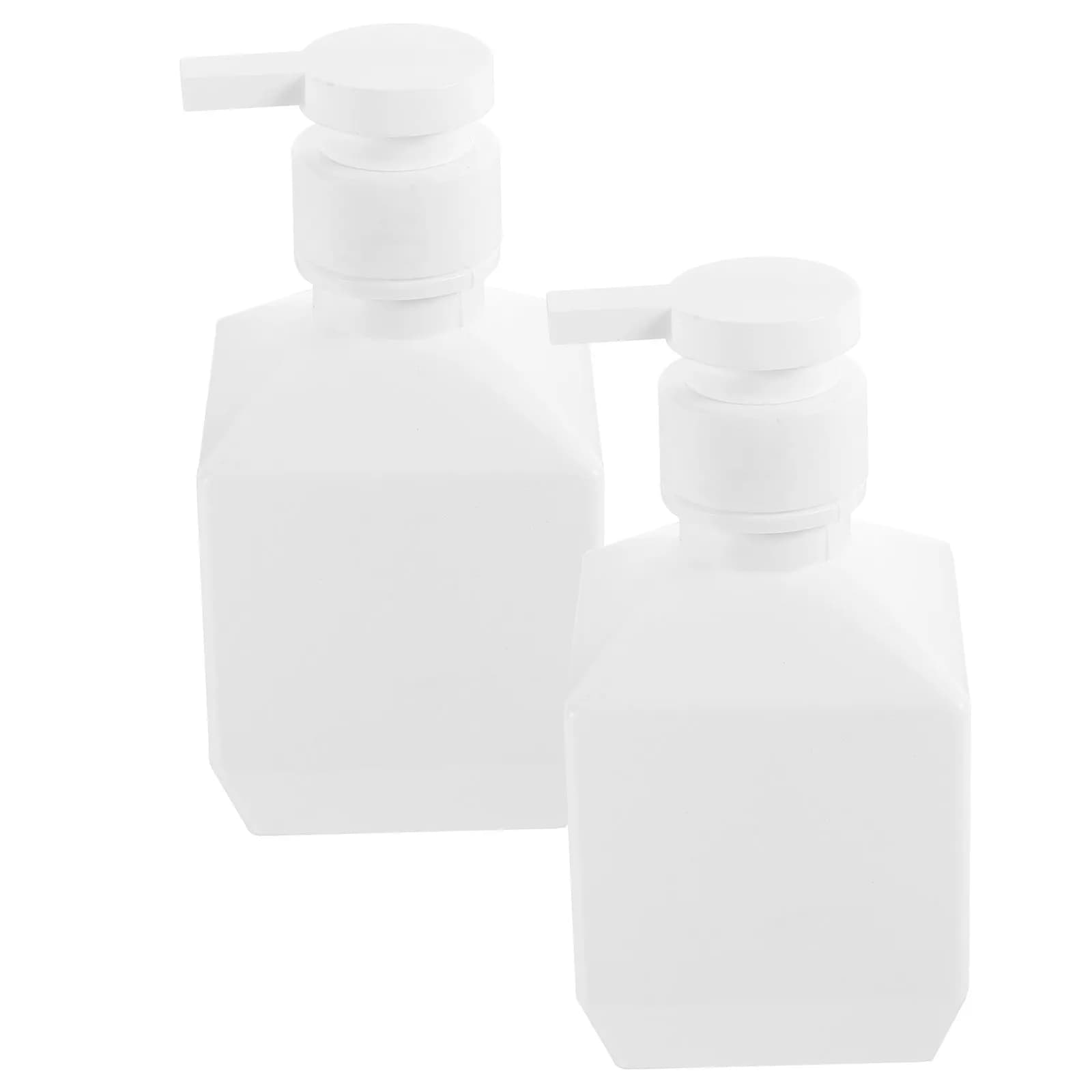 Dispenser per sapone con pompa a pressione per bottiglia di shampoo in plastica da 2 pezzi, dispenser da 280 ml, colore bianco
