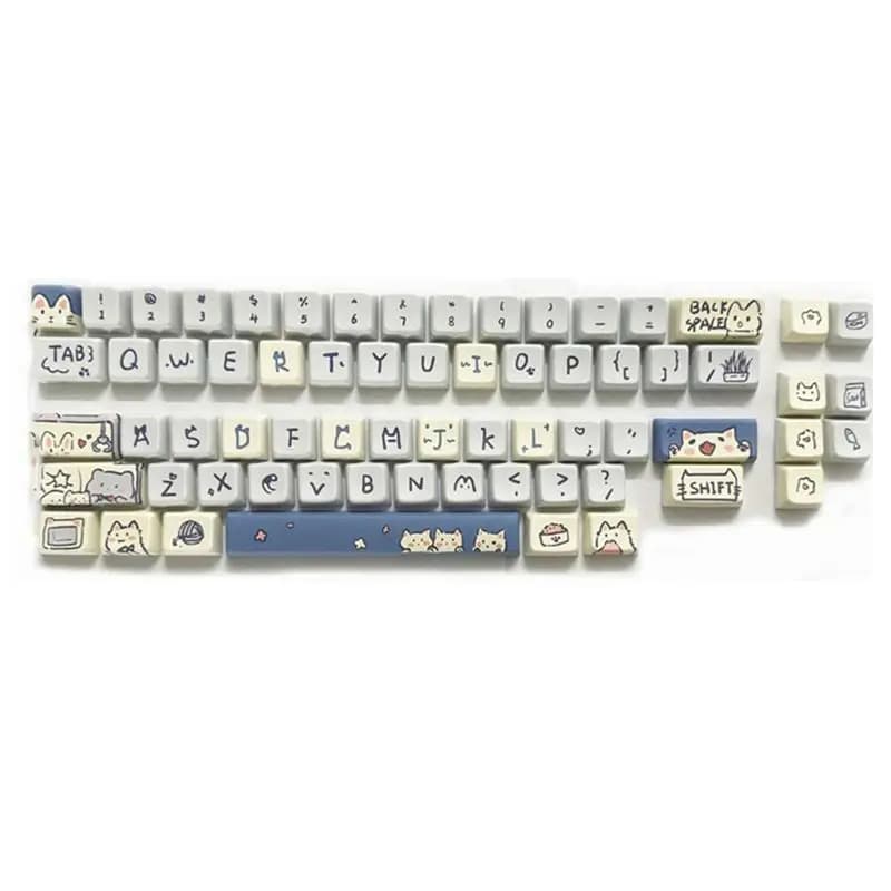 * A91P 66 pezzi MDA altezza 5 lati riscaldati tappi tastiera PBT per tappi tastiera meccanica tastiera kit fai da te A
