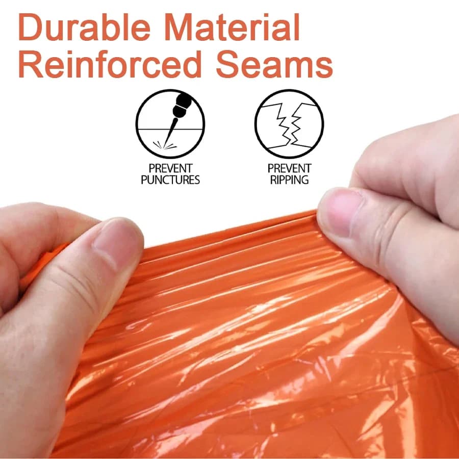 TRALOW Outdoor Emergency Insulation Raincoat Survival Thermal Blanket Dual-Cold Resistant First Aid Rain Coat for Camping Hiking