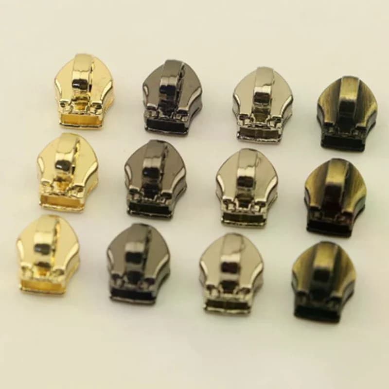 10 pezzi 5 # Cerniera in metallo con cursore per sacchetti, valigie, indumenti, kit di riparazione fai da te, accessori hardware