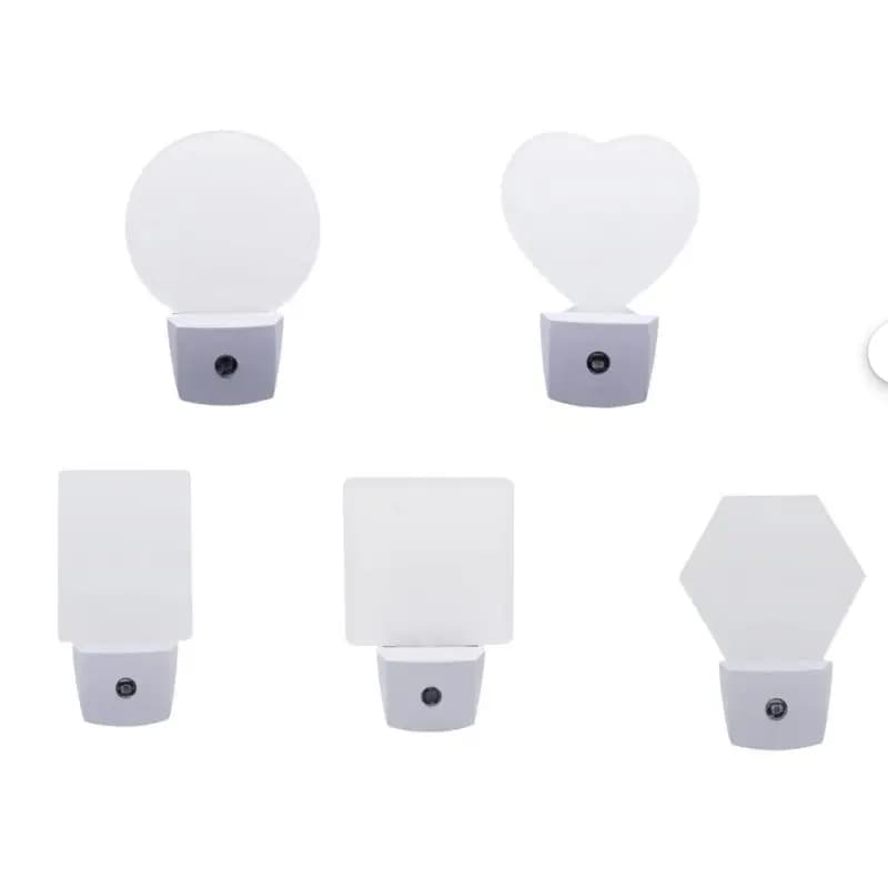 Night light with 5-piece sublimation acrylic sensor with custom printable night light with plug