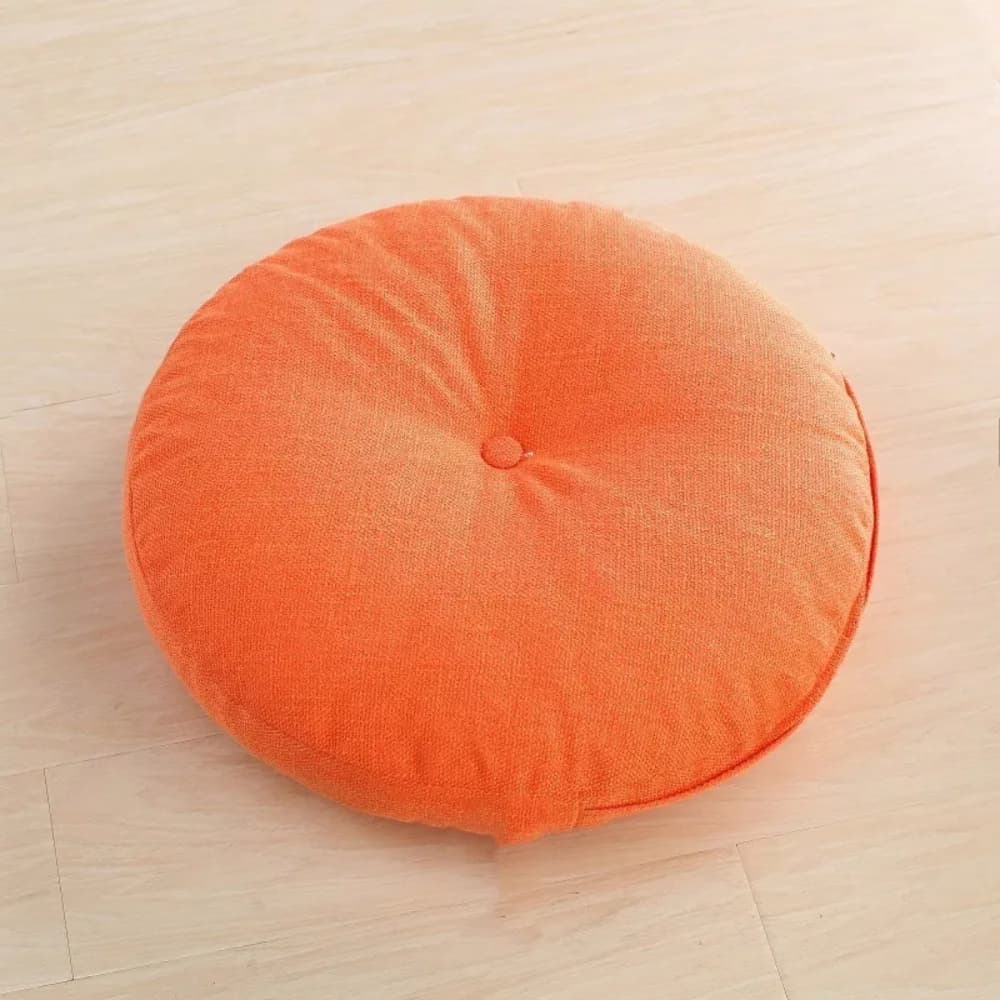 Sofa Chair Large Meditation Cushion Thick Linen Floor Seat Pillow Solid Color Round Kneeling Mat Floor