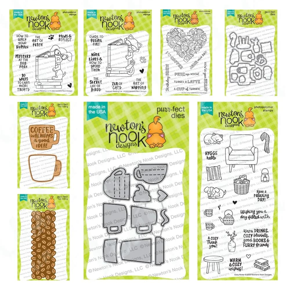 Holiday Border Coffee Mug Hot Foil piatti e matrici Frame Reading List Sentiment Clear timbri Scrapbooking fustelle forniture