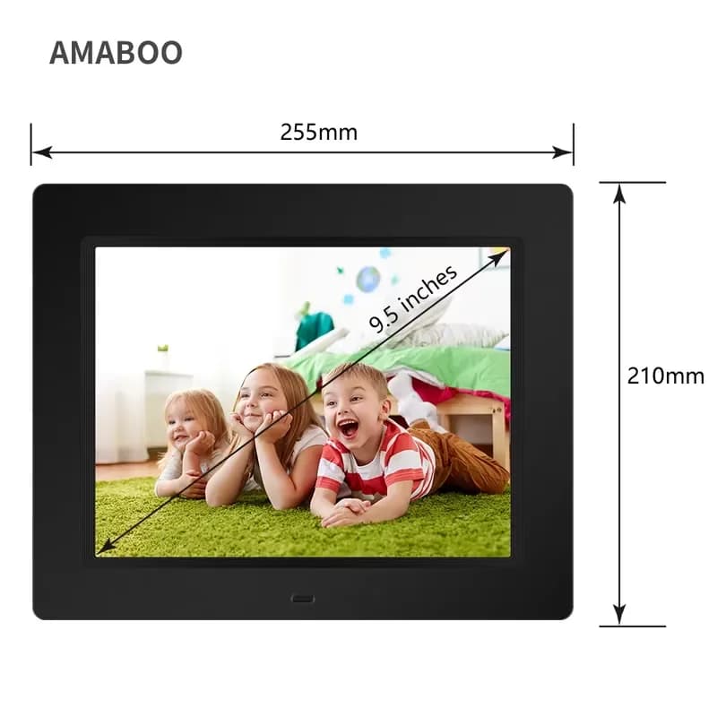 Cornice Digitale WiFi da 10.1 Pollici con Riproduzione Video, Schermo Touch, Cornice in Acrilico, Risoluzione 1280x800, Orologio, Telecomando e Altoparlante
