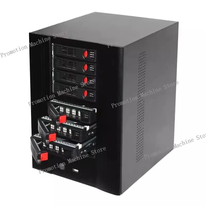 Telaio NAS 8-HDD Pannello in lega di alluminio Backplane SATA Archiviazione domestica Cloud IPFS Star Server ITX Piccola scatola per macchine