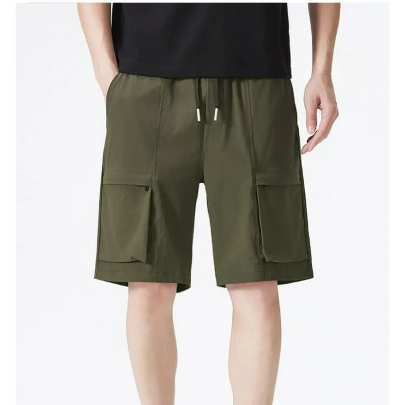 Pantaloni da lavoro da uomo con asciugatura rapida e tasche multiple per escursioni all'aperto Caccia Campeggio Turismo Tempo libero Pantaloncini sportivi da uomo
