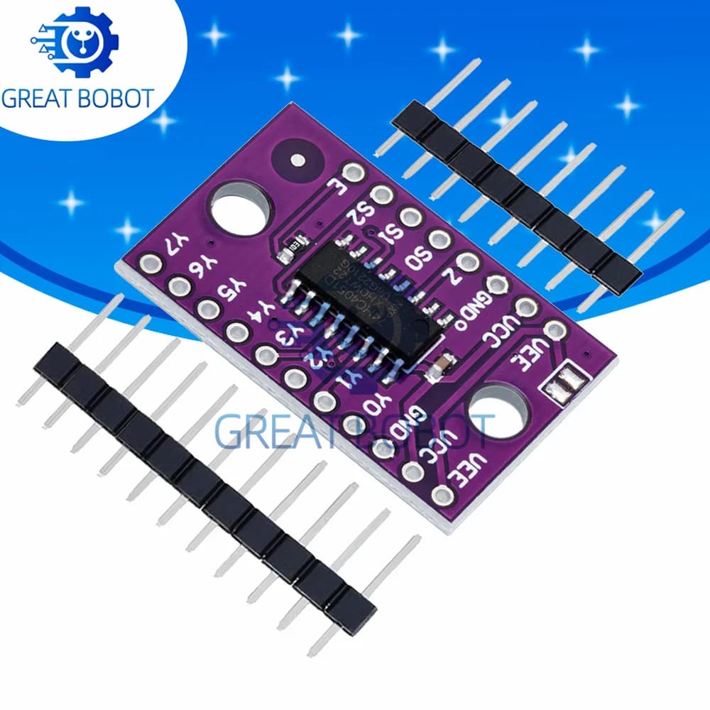 1PC BS for Arduino-Compatible 8-Channel Digital Multiplexer: 74HC4051/CD4051 Controlled – Switch for Electronics