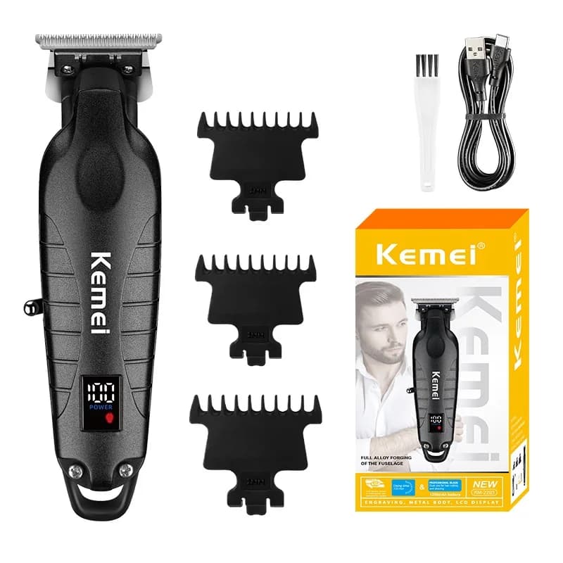 Kemei 2293 Barbiere Cordless Haircuts 0mm Zero Gapped Carving Clipper Detailer Professional electric cutting machine for finishing