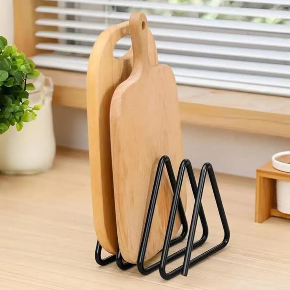 Drainage Rack for Chopping Boards Metal Cutting Board Holder for Kitchen Countertop Multi-slot Organizer Stand for Chopping