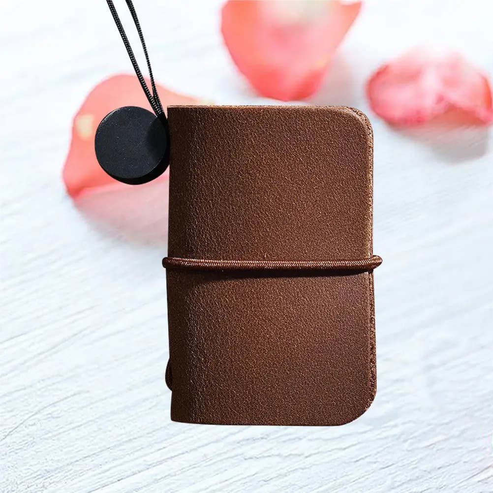 Mini Blocco Note Elegante e Portatile, Agenda Giornaliera per Appunti, Programmi, Ispirazioni, Messaggi, Regalo, Marrone Scuro, Articoli di Cancelleria