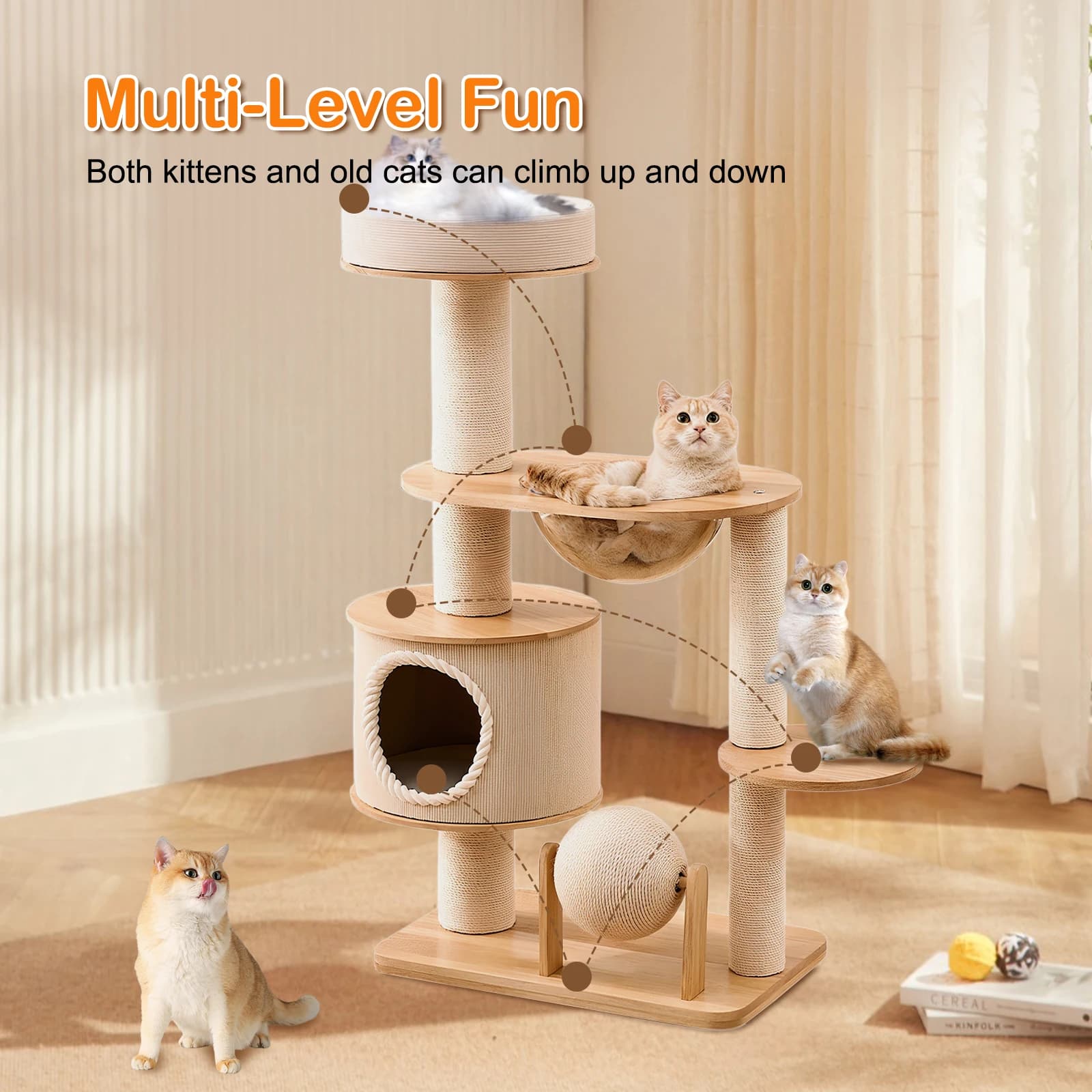 Telaio per Arrampicata per Animali Domestici, Resistente all'Usura, Piattaforma di Salto Unica, Traspirante, Accessori per Animali
