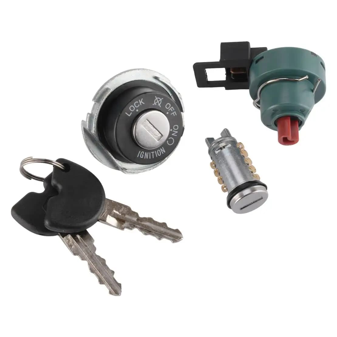 Kit Modulo Blocco Accensione con Chiave e Cilindro di Blocco Compatibile con VESPA ET2 ET4 50CC Modello Piaggio ZIP50 ZIP100 FLY125/150