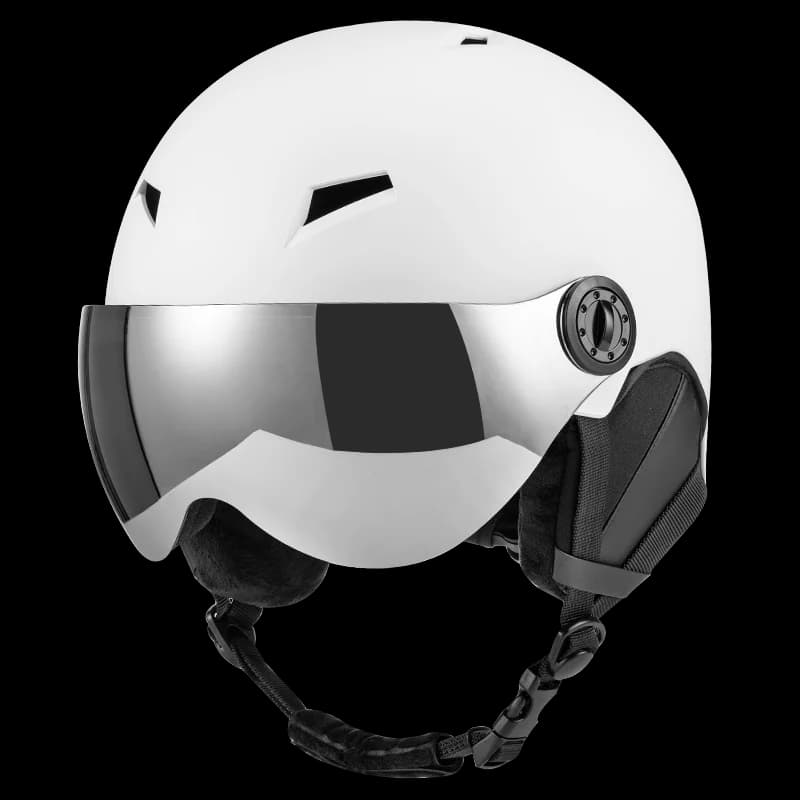 Breathable Windproof ABS EPS Foam Anti-scratch Visor Snowboard Helmet Adults Ski Helmets with Goggles Straps