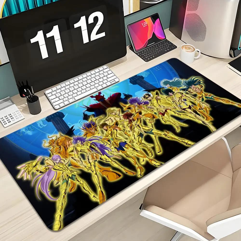 Saint Seiya Mouse Pad Keyboard Mousepad large 600X300 mm Desk Mat PC Gaming High definition printing Table pad