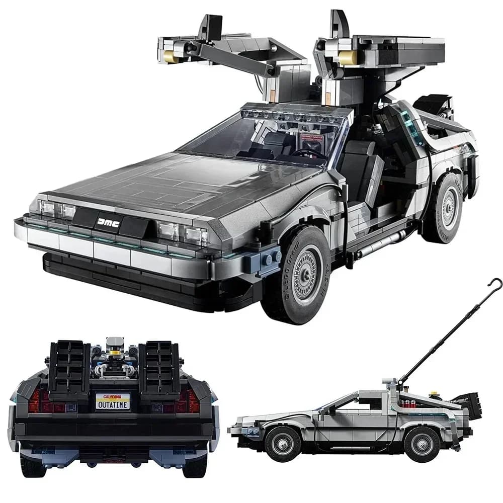 Disponibile Ritorno al futuro Macchina del tempo Compatibile 10300 Blocchi di costruzione Mattoni per auto tecniche Costruisci giocattoli per regali per bambini
