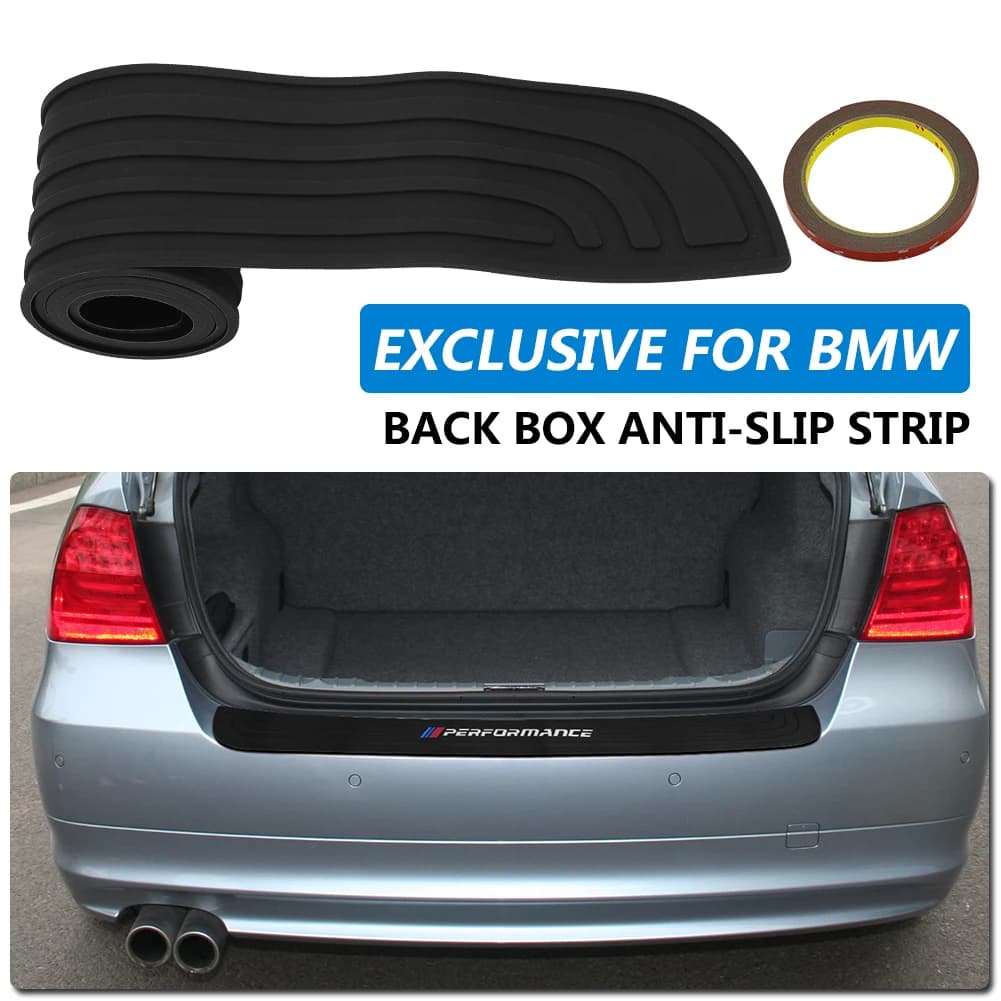 90CM New Performance Rubber Car Rear Bumper Trim Rear Guard Plate Protector Sticker For BMW E39 E46 E90 F30 F10 F01 F20 F32 F33