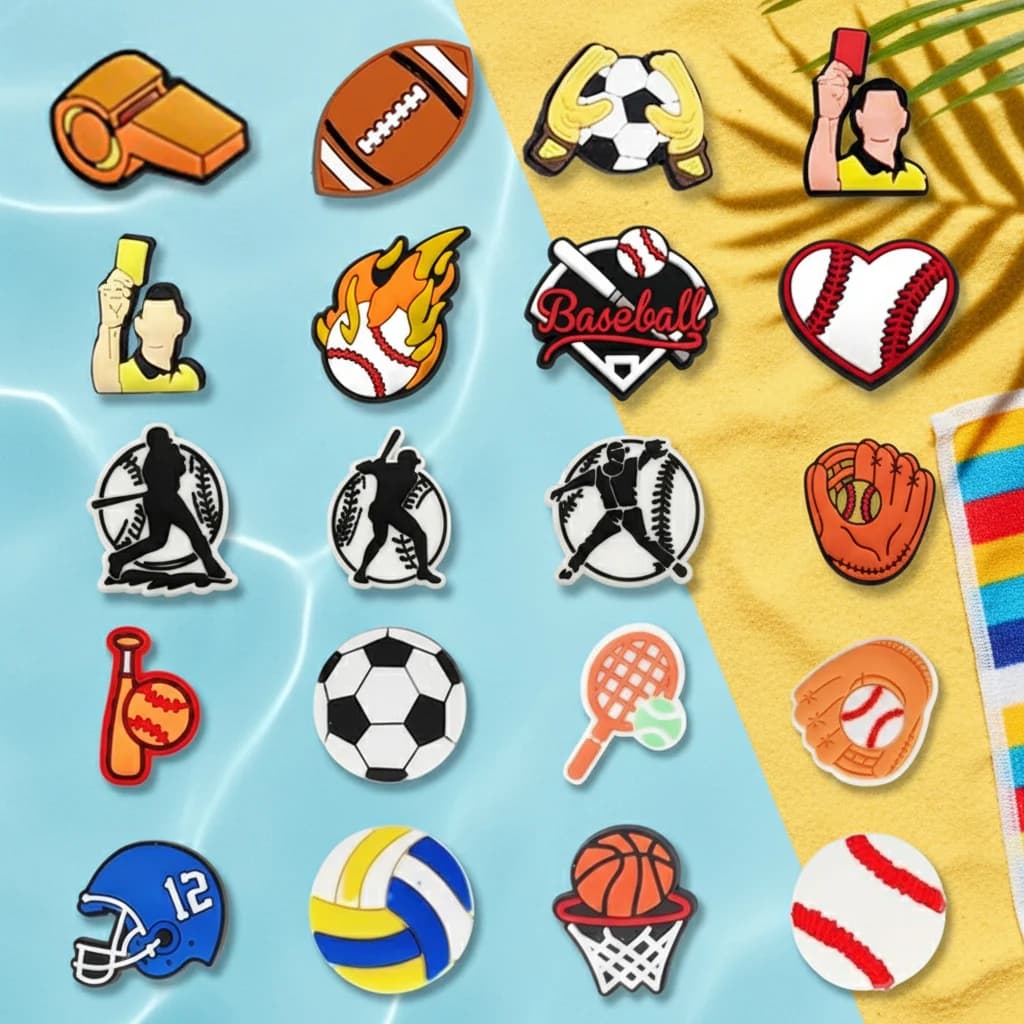 20 Vivaci Accessori per Sneaker Adatti per Zoccoli in Legno e Perfetti per Appassionati di Sport, Competizioni, Regali per Feste
