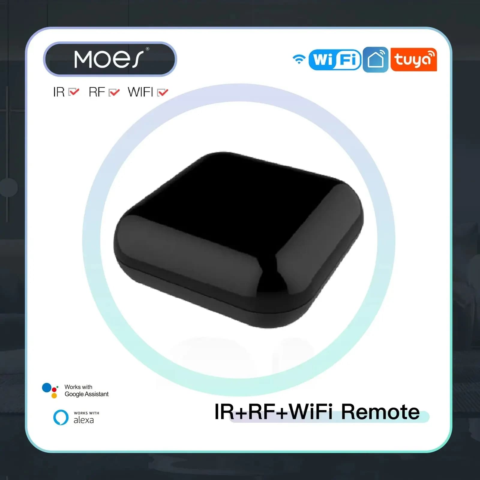 Remote control MOES Tuya WiFi IR RF for air conditioning TV universal infrared remote control works with Alexa, Google Home