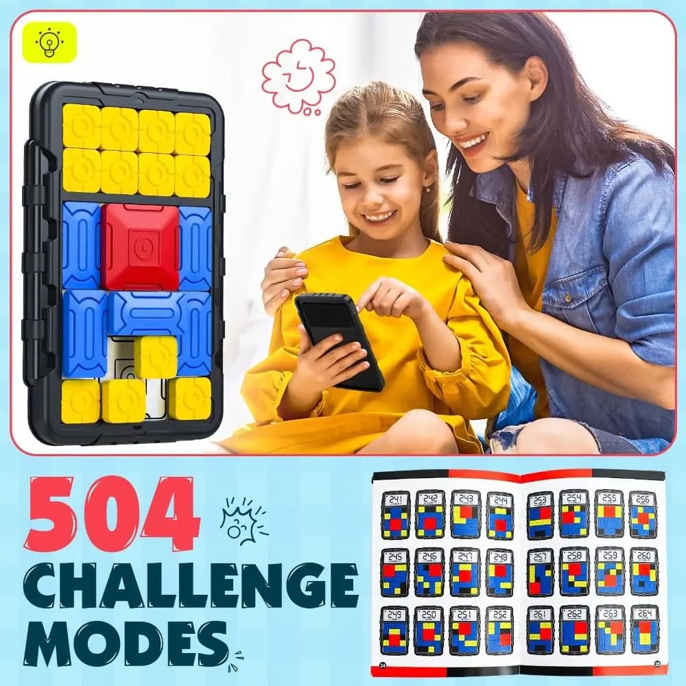 Divertente Huarong Road Slide Block Gioco cerebrale Educazione precoce logica Teaser Puzzle scorrevoli Regali per bambini Pensiero Giocattolo interattivo