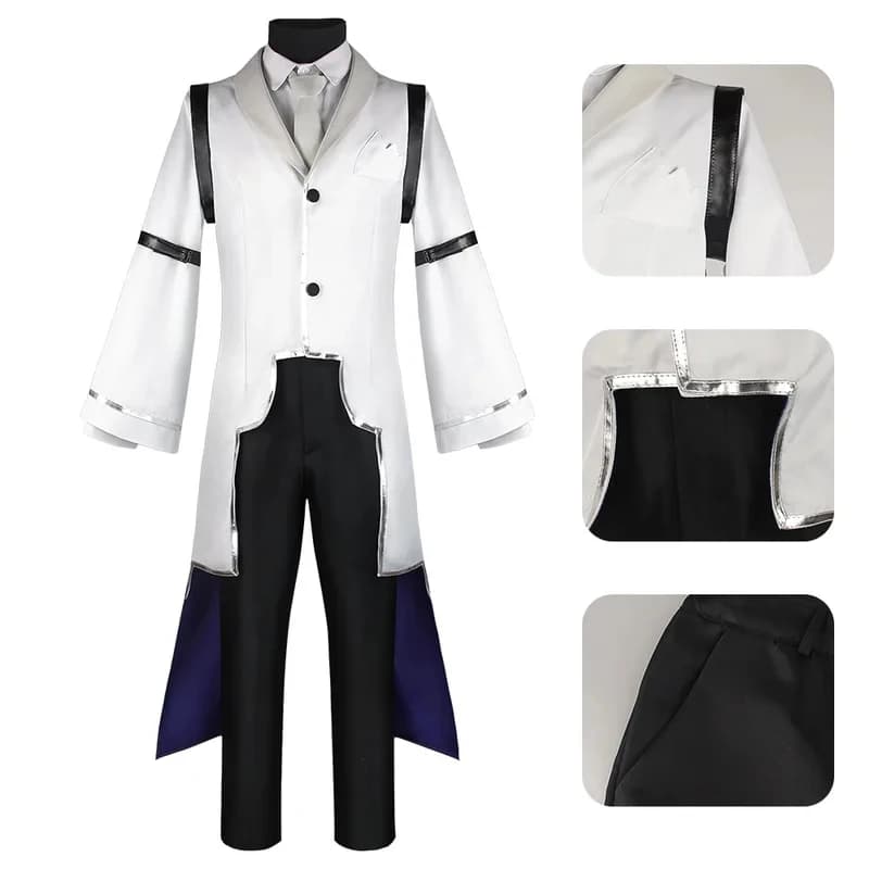 A;3\v,7'd/Anime Costume BSD 4th Trench Sigma Cosplay Uniform Wig Suit Halloween Christmas Party Oux;4'v\7,h/