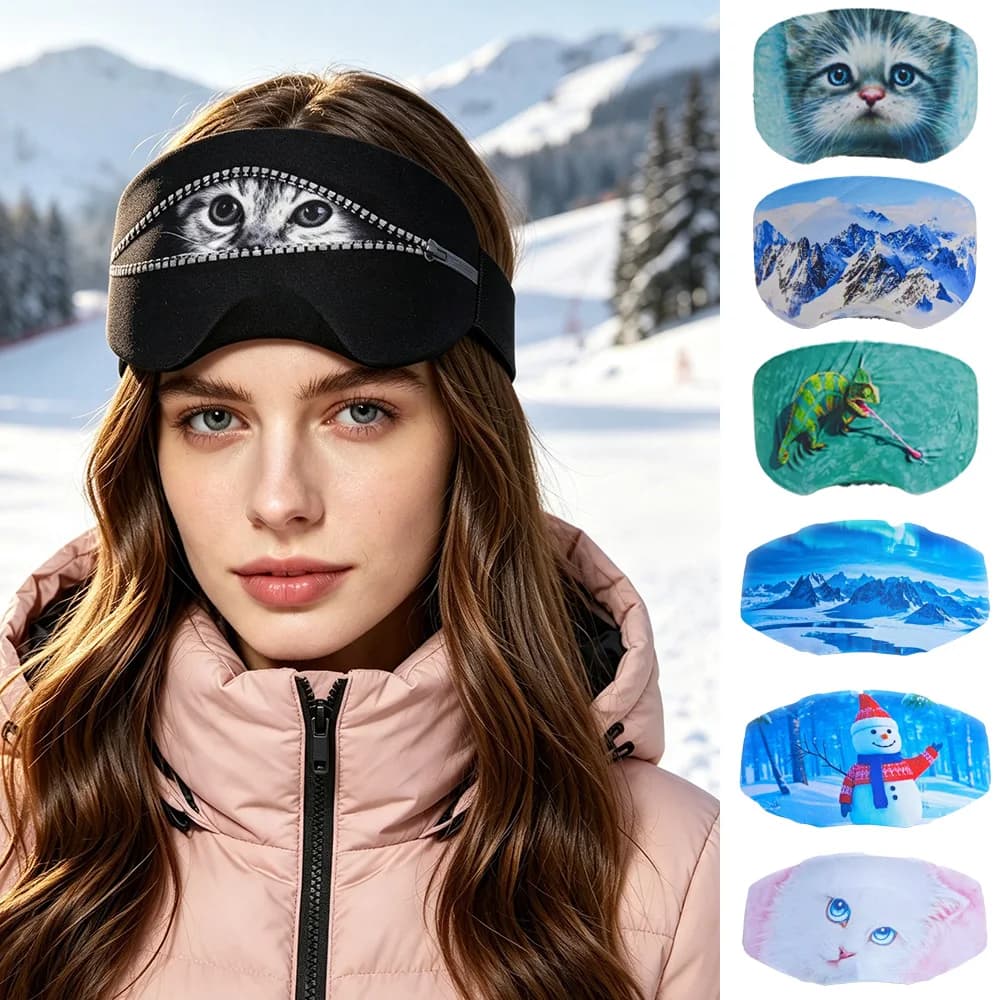 Ski Goggle Dust Sleeve, Soft Elastic Anti‑Scratch Protective Pouch Lightweight, for Skiing Snowboard Use