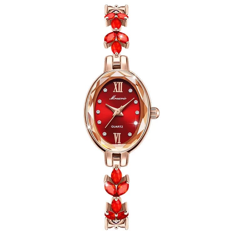 Women's Luxury Watches Exquisite Diamond Bezel For Watch Wrist Watch With Quartz Strap Fashion Women's Waterproof Oval Dial Montre