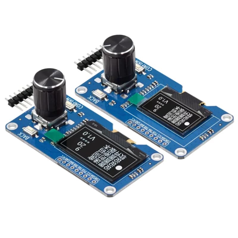 0.96 1.3 inch white oled display screen combined with EC11 rotary encoder module IIC interface for arduino