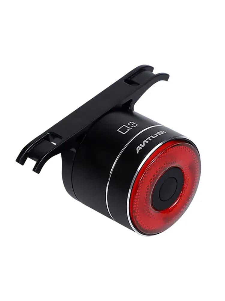Intelligent Brake Tail Light for Mountain Bikes USB Rechargeable Waterproof Warning Light Device for Outdoor Night Riding